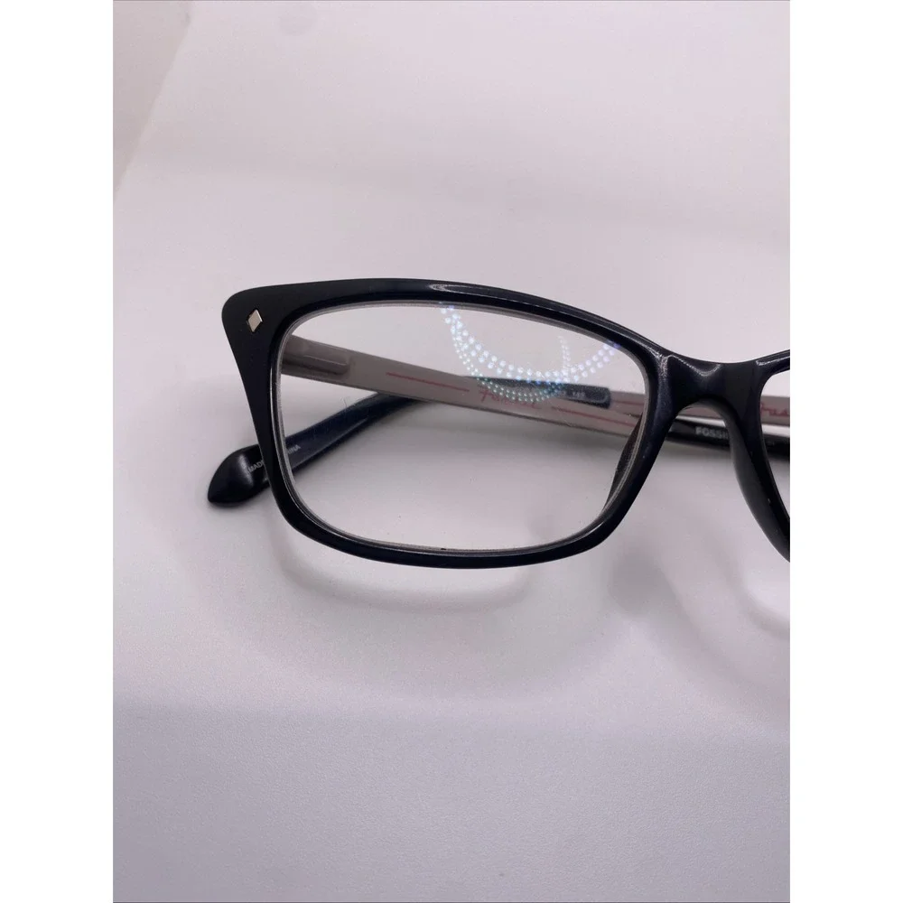 Fossil Eyeglasses FRAME ONLY FOS6030 Cat Eye 145 Black 896